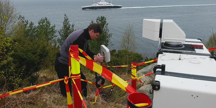 WindScanner ved norsk fjord